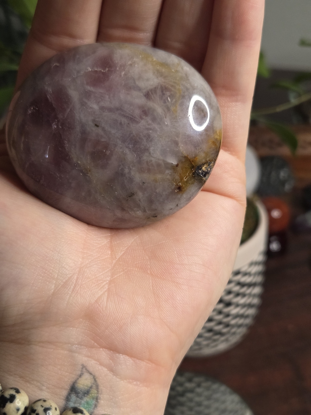 Pink Tourmaline Palmstone - Picture 4 of 16